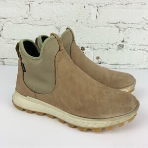 Ecco Ecostrike Chelsea Tan Nubuck Leather Pull On Boots 7